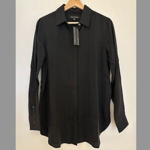 BNWT- Banana Republic Black Flowy Dress Shirt (S)